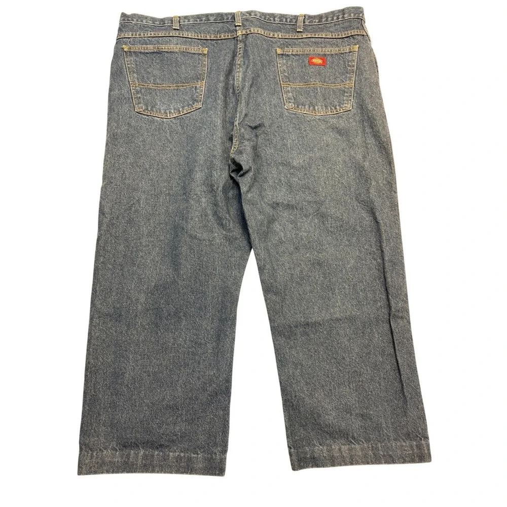 Dickies Jeans Mens 48x30 Blue High‎ Rise Straight Leg 100% Cotton Denim Workwear